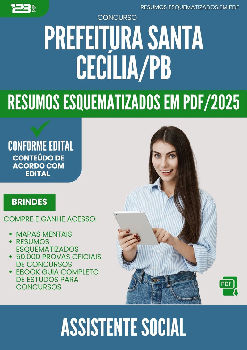 Resumos Esquematizados para Concurso Assistente Social da Prefeitura Santa Cecilia Pb 2025 - Conteúdo de Acordo com Edital