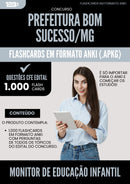 Flashcards para Concurso Monitor De Educacao Infantil da Prefeitura Bom Sucesso Mg 2025 - 1000 Flashcards de Acordo com Edital