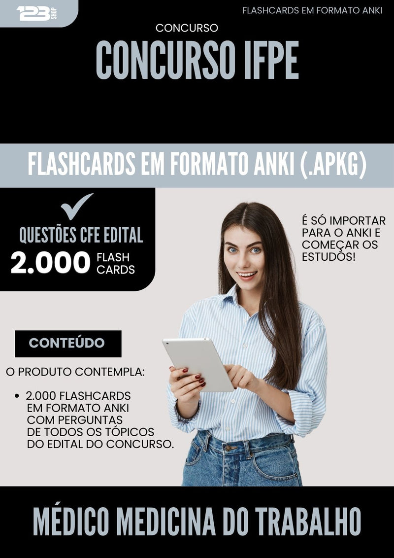 Flashcards para Concurso Medico Medicina Do Trabalho Ifpe 2025 - 2000 Flashcards de Acordo com Edital