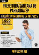 1000 Questões Comentadas para Concurso Santana De da Prefeitura Parnaiba Sp 2025 Professor Aee - 1000 Questões