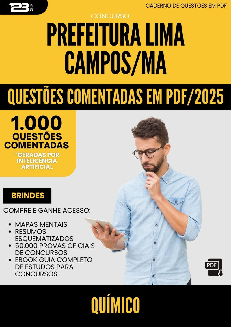 1000 Questões Comentadas para Concurso Quimico da Prefeitura Lima Campos Ma 2025 - 1000 Questões