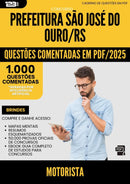 1000 Questões Comentadas para Concurso Motorista Sao Jose Do da Prefeitura Ouro Rs 2025 - 1000 Questões