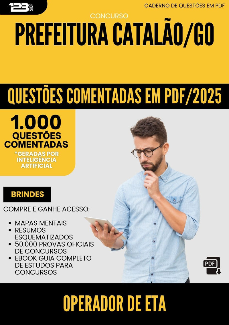 1000 Questões Comentadas para Concurso Operador De Eta da Prefeitura Catalao Go 2025 - 1000 Questões