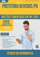 1000 Questões Comentadas para Concurso Tecnico Em Informatica da Prefeitura Olivedos Pb 2025 - 600 Questões