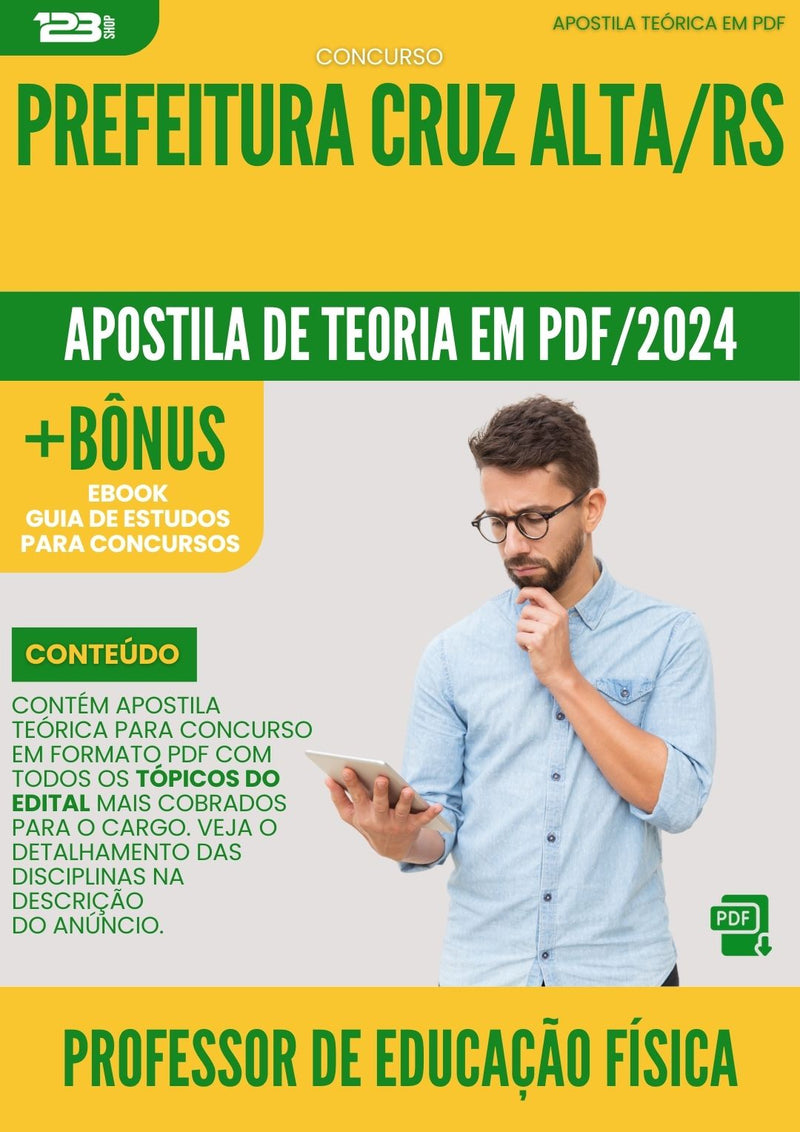 Apostila Teórica para Concurso Professor de Educação Física Prefeitura Cruz Alta RS 2024