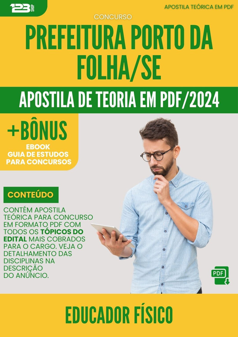 Apostila Teórica para Concurso Prefeitura Porto da Folha SE 2024 Educador Físico