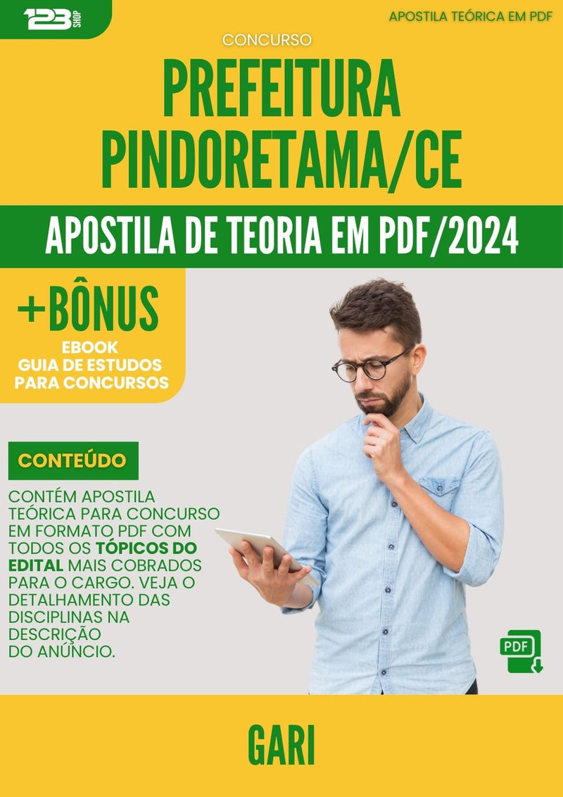 Apostila Teórica para Concurso Prefeitura Pindoretama CE 2024 Gari