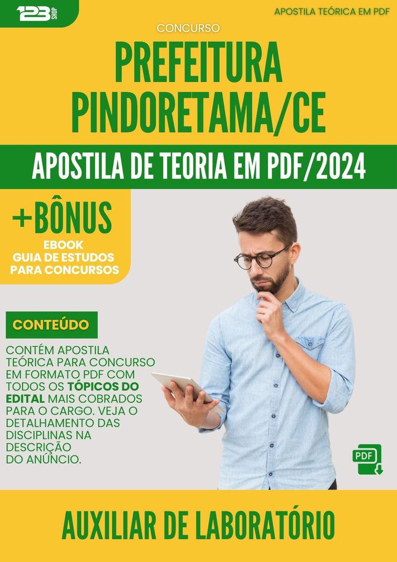 Apostila Teórica para Concurso Prefeitura Pindoretama CE 2024 Auxiliar De Laboratório
