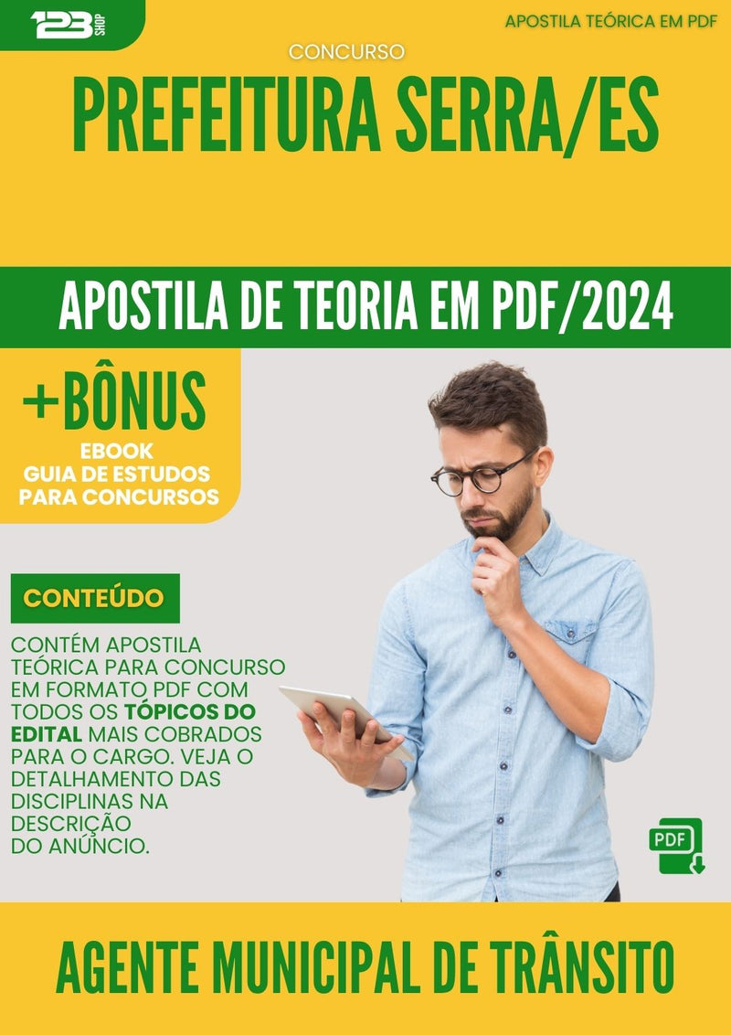 Apostila Teórica para Concurso Agente Municipal de Trânsito Serra ES 2024