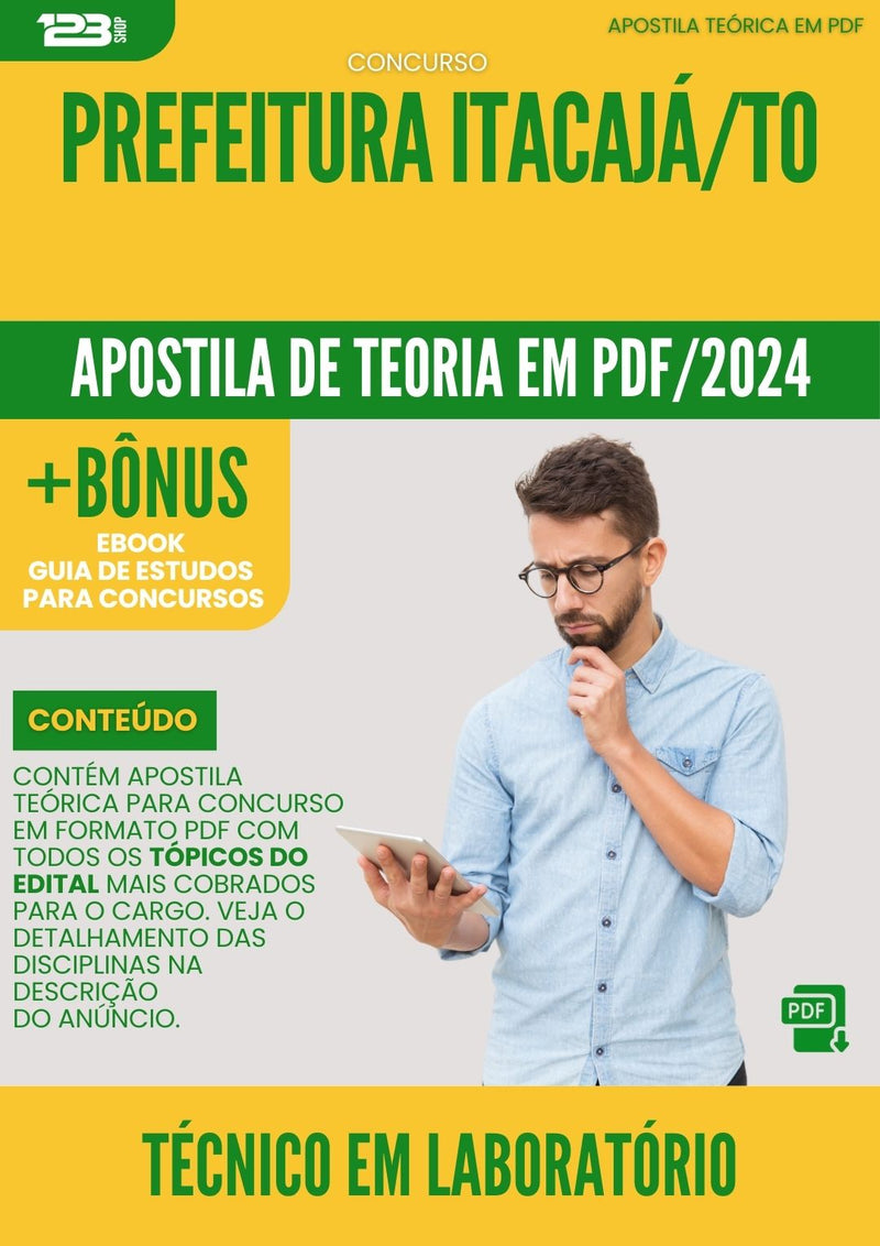 Apostila Teórica para Concurso Técnico em Laboratório Prefeitura Itacajá TO 2024
