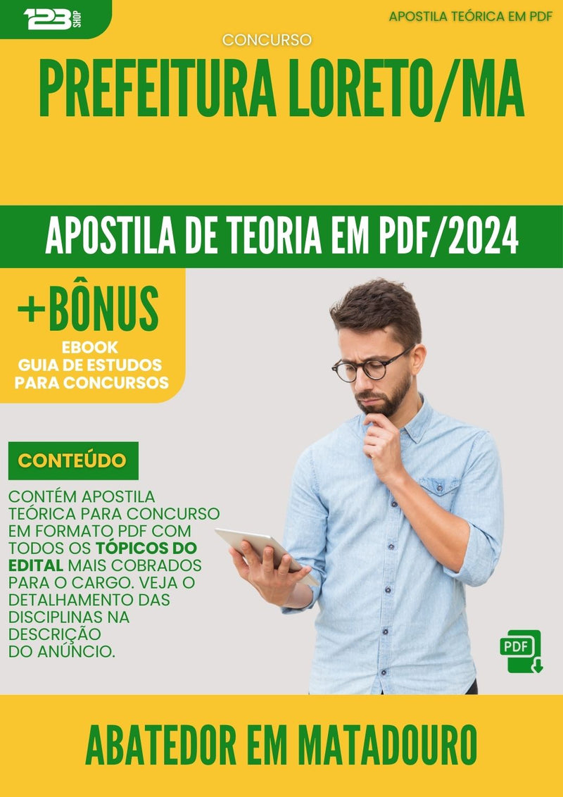 Apostila Teórica para Concurso Abatedor em Matadouro Prefeitura Loreto MA 2024