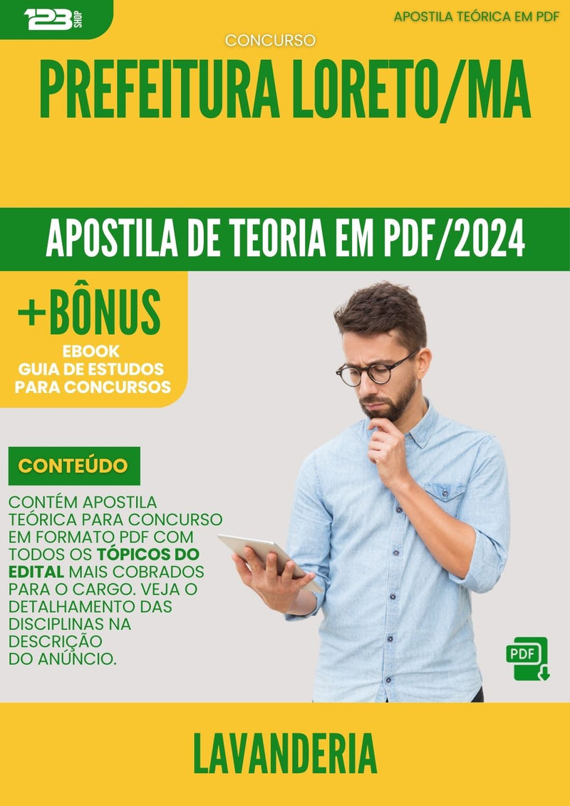 Apostila Teórica para Concurso Lavanderia Prefeitura Loreto MA 2024