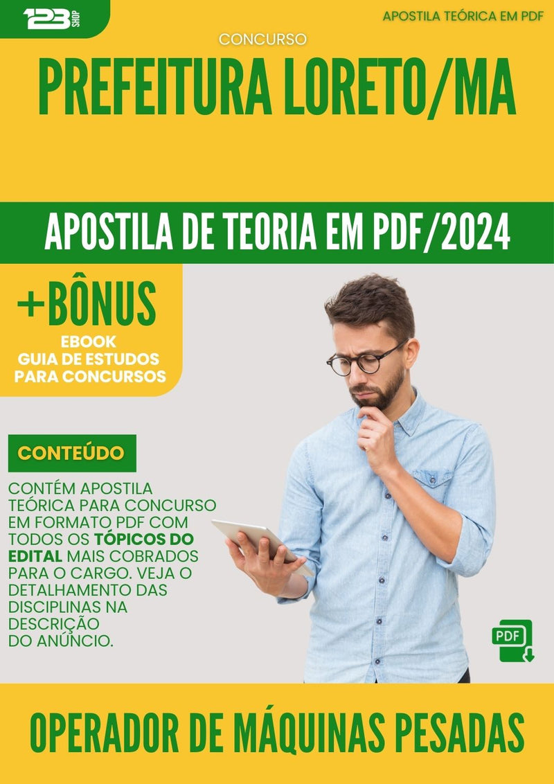 Apostila Teórica para Concurso Operador de Máquinas Pesadas Prefeitura Loreto MA 2024