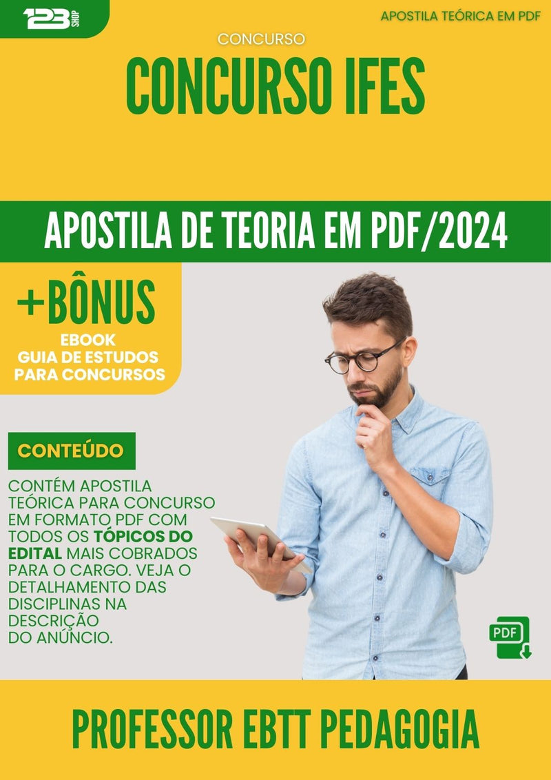 Apostila Teórica para Concurso IFES 2024 Professor EBTT Pedagogia