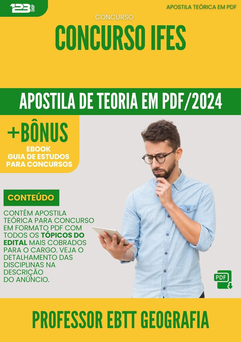 Apostila Teórica para Concurso IFES 2024 Professor EBTT Geografia