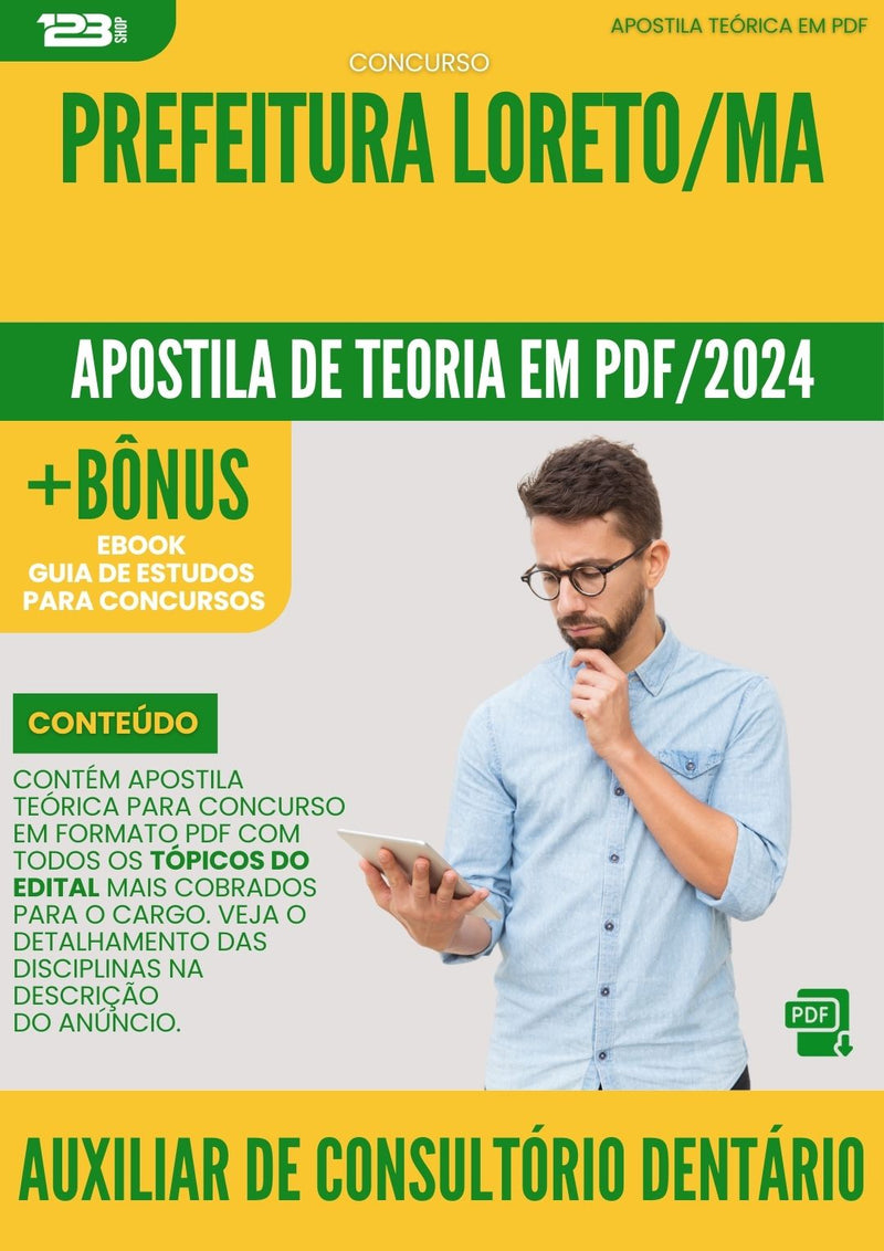 Apostila Teórica para Concurso Auxiliar de Consultório Dentário Prefeitura Loreto MA 2024