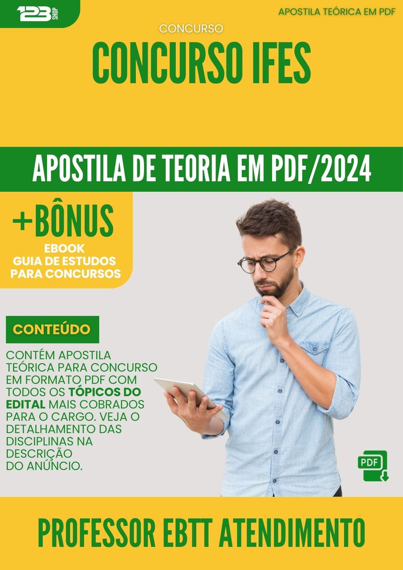 Apostila Teórica para Concurso IFES 2024 Professor EBTT Atendimento Educacional Especializado