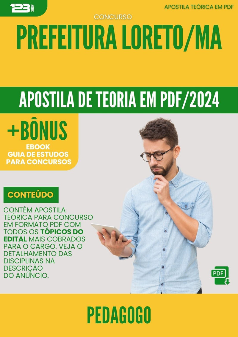Apostila Teórica para Concurso Pedagogo Prefeitura Loreto MA 2024