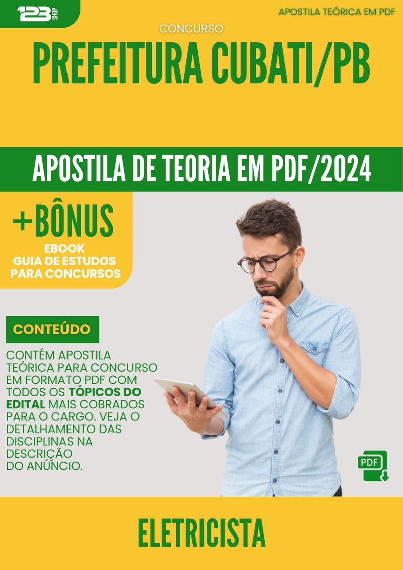Apostila Teórica para Concurso Prefeitura Cubati PB 2024 Eletricista