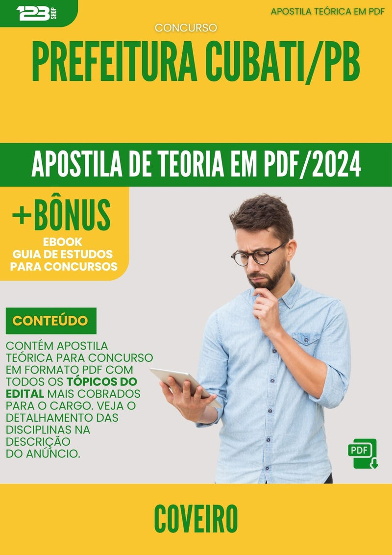 Apostila Teórica para Concurso Prefeitura Cubati PB 2024 Coveiro