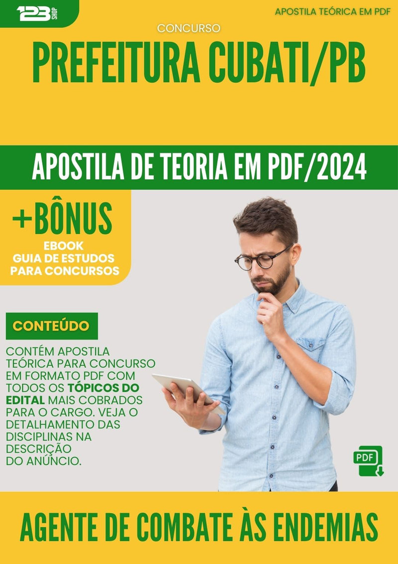Apostila Teórica para Concurso Prefeitura Cubati PB 2024 Agente de Combate às Endemias