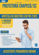 Apostila de Questões para Concurso Assistente Pedagogico Ensino Fundamental da Prefeitura Chapeco Sc 2025 - Mais de 1.500 Questões