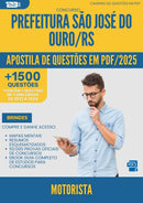 Apostila de Questões para Concurso Motorista Sao Jose Do da Prefeitura Ouro Rs 2025 - Mais de 1.500 Questões