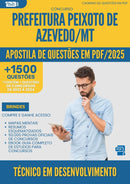 Apostila de Questões para Concurso Tecnico Em Desenvolvimento Infantil da Prefeitura Peixoto De Azevedo Mt 2025 - Mais de 1.500 Questões