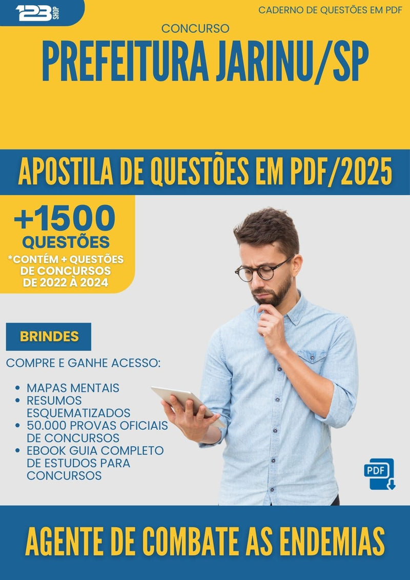 Apostila de Questões para Concurso Agente De Combate As Endemias da Prefeitura Jarinu Sp 2025 - Mais de 1.500 Questões