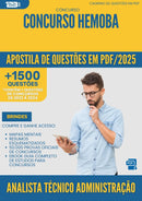 Apostila de Questões para Concurso Analista Tecnico Administracao Hemoba 2025 - Mais de 1.500 Questões
