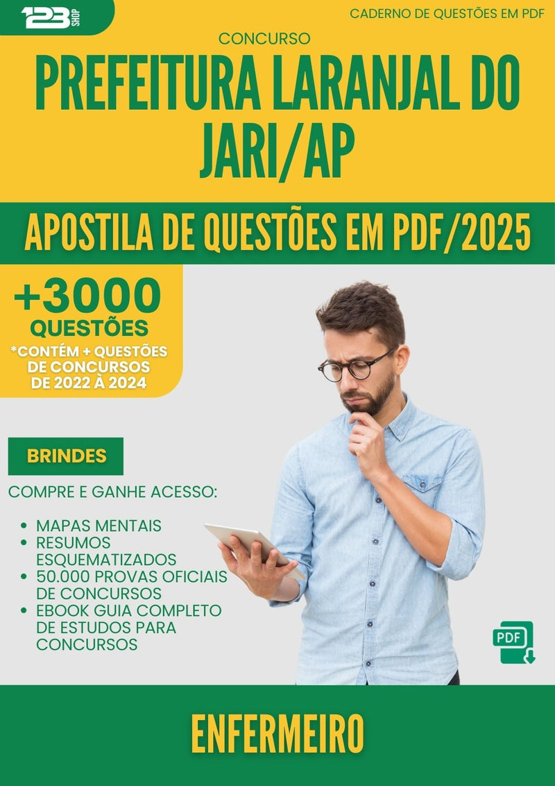 Apostila de Questões para Concurso Enfermeiro Laranjal Do da Prefeitura Jari Ap 2025 - Mais de 3.000 Questões