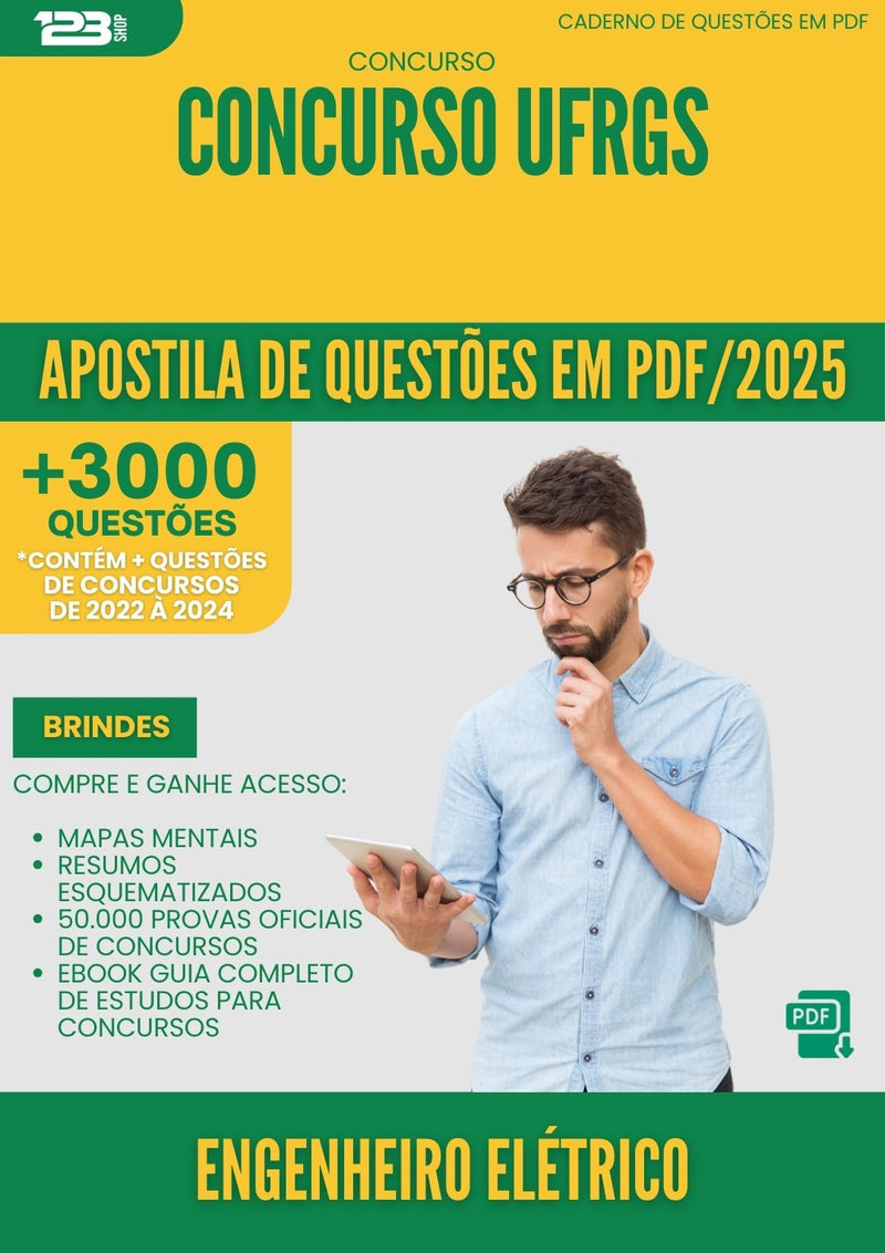 Apostila de Questões para Concurso Engenheiro Eletrica Ufrgs 2025 - Mais de 3.000 Questões