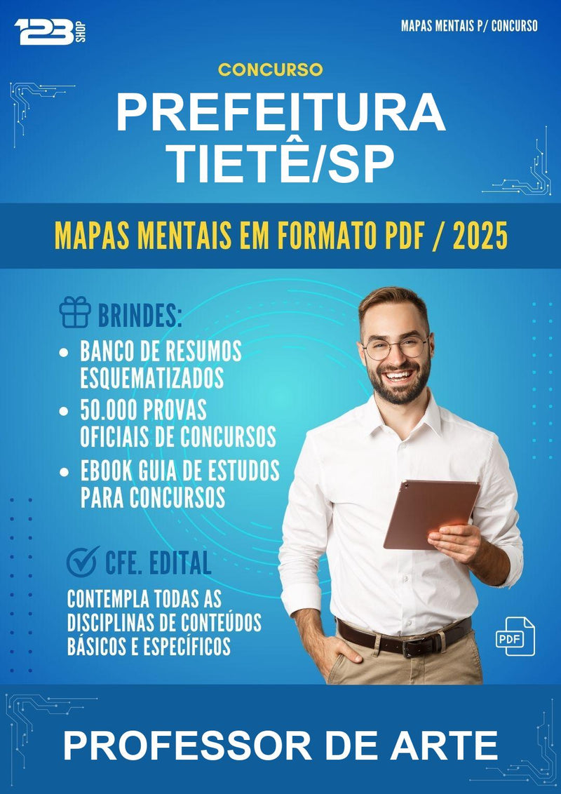 Mapas Mentais para o Concurso Prefeitura Tietê/SP para Professor de Arte