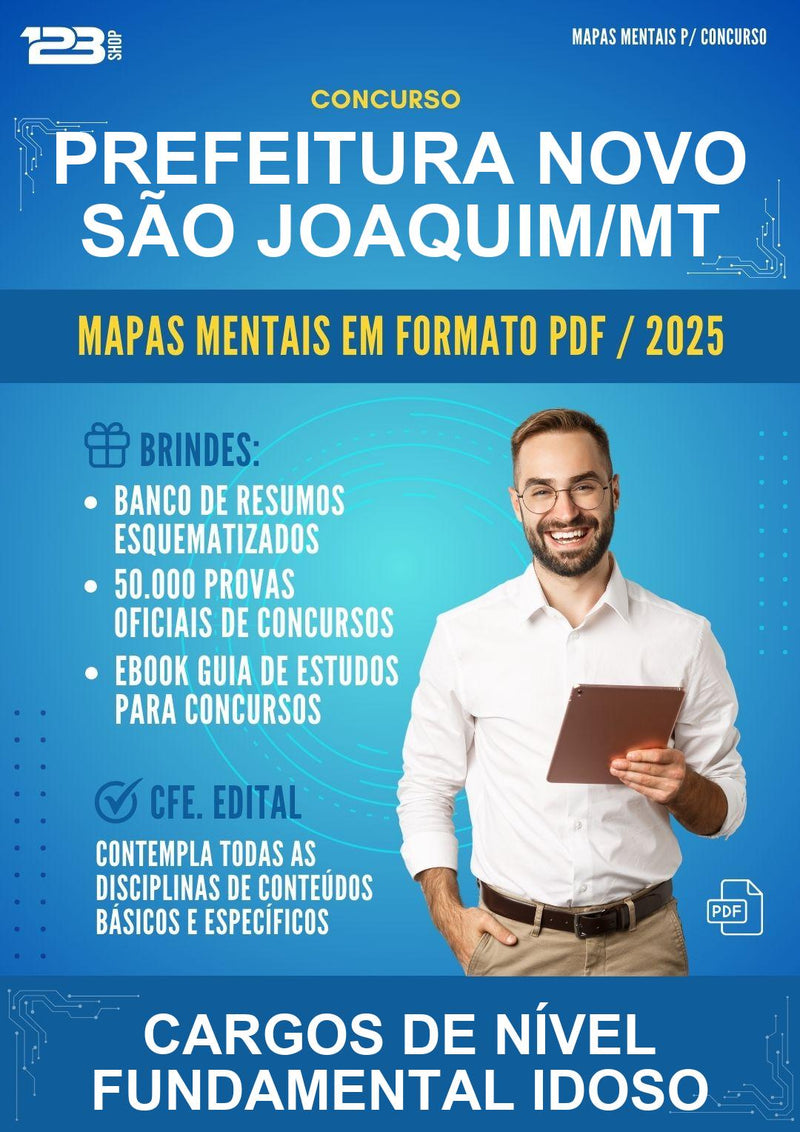 Mapas Mentais para o Concurso Prefeitura Novo São Joaquim/MT para Cargos de Nível Fundamental Idoso