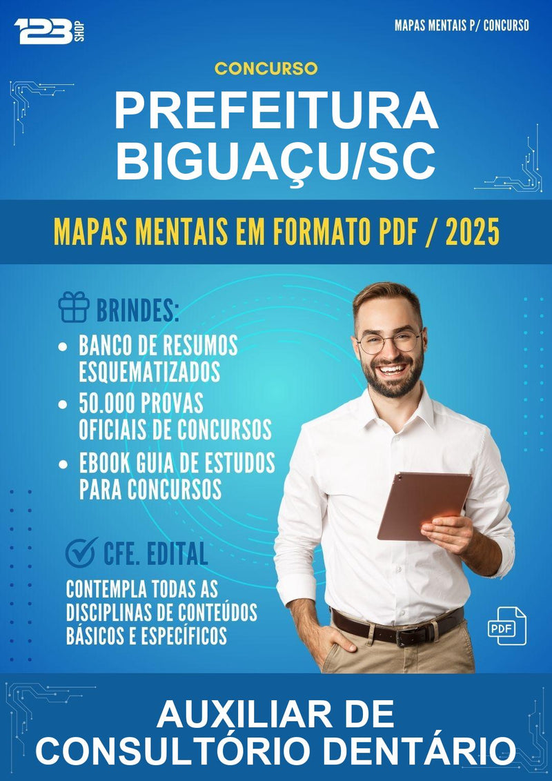 Mapas Mentais para o Concurso Prefeitura Biguaçu/SC para Auxiliar de Consultório Dentário