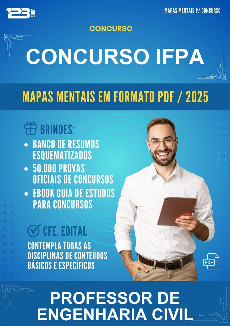Mapas Mentais para o Concurso Ifpa para Professor de Engenharia Civil