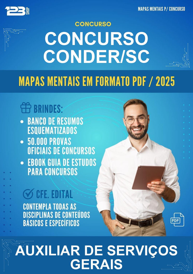 Mapas Mentais para o Concurso Conder/SC para Auxiliar de Serviços Gerais