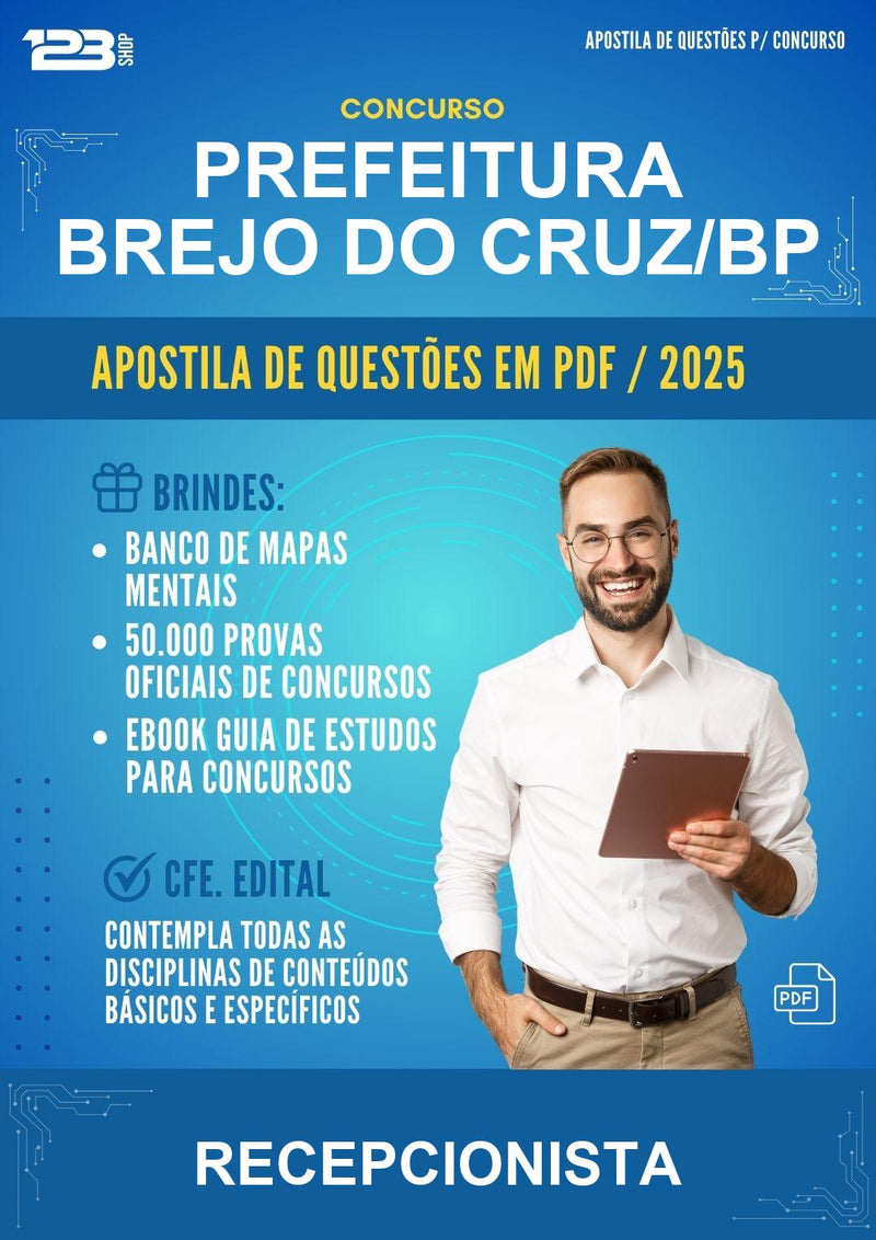 Apostila de Questões para o Concurso Prefeitura Brejo do Cruz/PB para Recepcionista