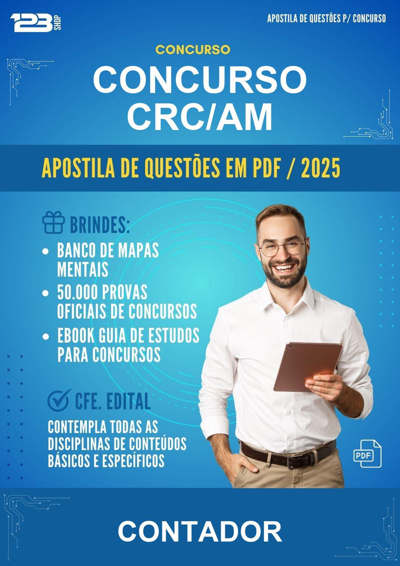 Apostila de Questões para o Concurso Crc/AM para Contador - Mais de 3.000 Questões