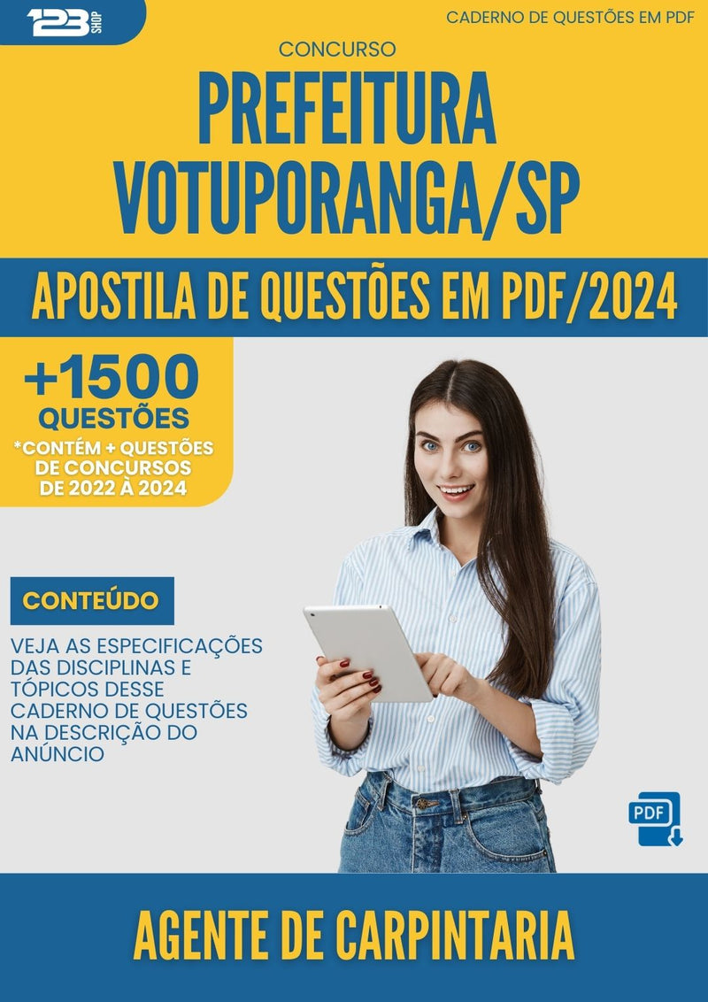 Apostila de Questões para Concurso Agente de Direção Veicular Prefeitura Votuporanga SP 2024 - Mais de 1.500 Questões