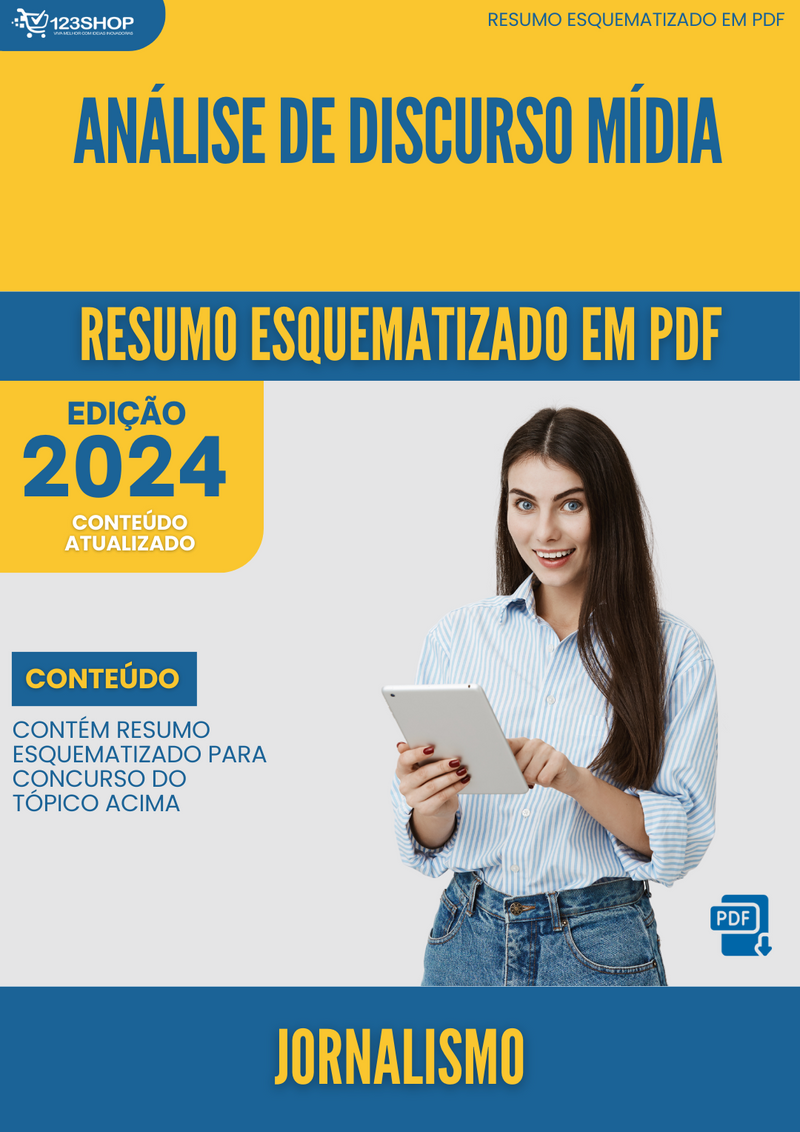 Resumo Esquematizado de Jornalismo Sobre Análise De Discurso Mídia para Concursos