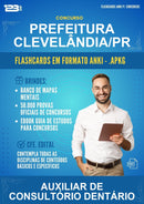 Flashcards Anki para o Concurso Prefeitura Clevelândia/PR para Auxiliar de Consultório Dentário - 400 Flashcards