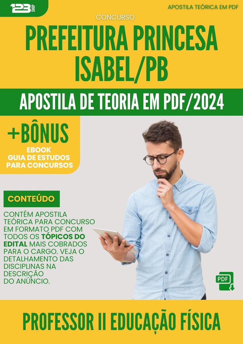 Apostila Teórica para Concurso Prefeitura Princesa Isabel PB 2024 Professor II Educação Física
