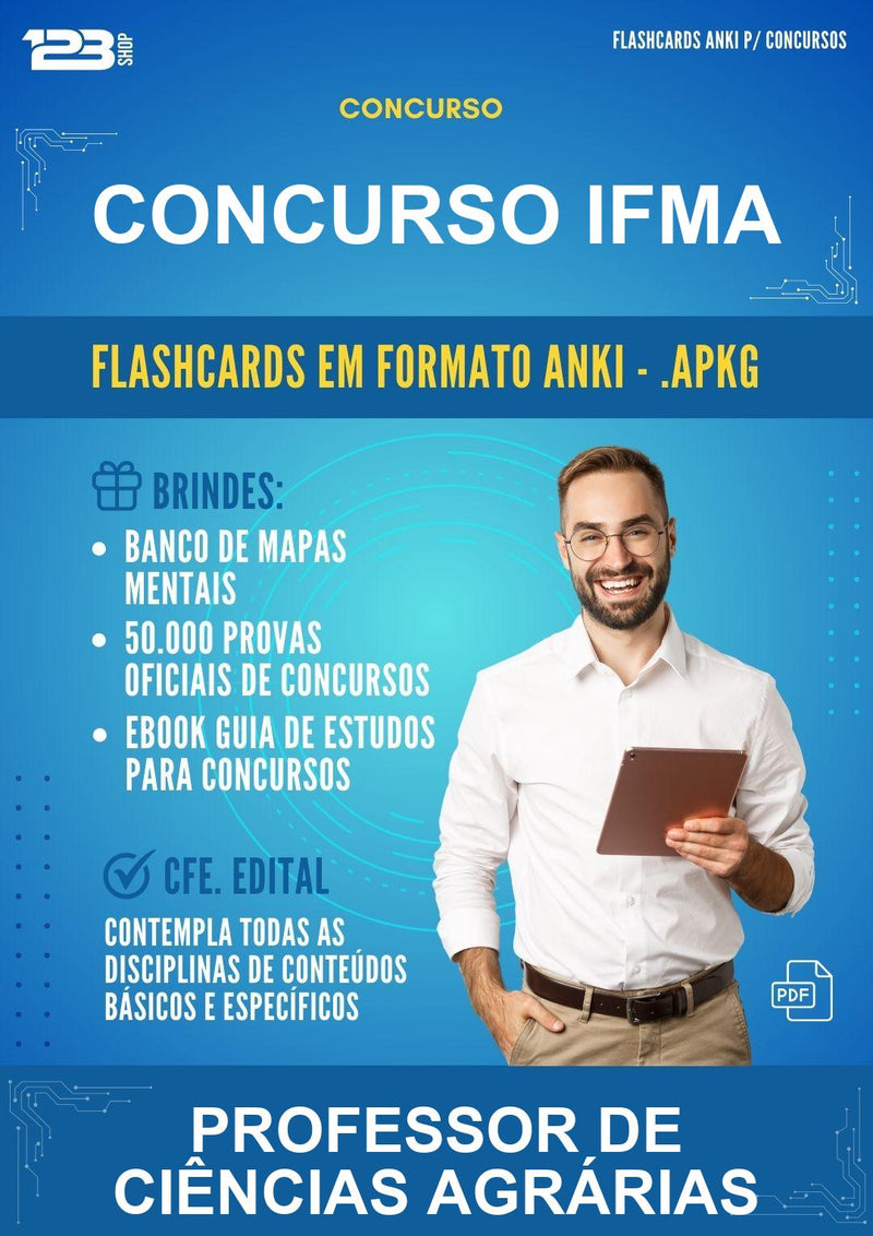 Flashcards Anki para o Concurso Ifma para Professor de Ciências Agrárias - 400 Flashcards