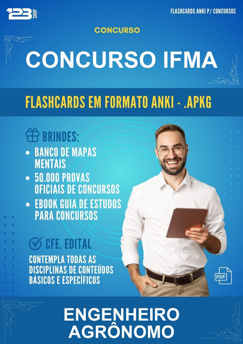 Flashcards Anki para o Concurso Ifma para Engenheiro Agrônomo - 400 Flashcards