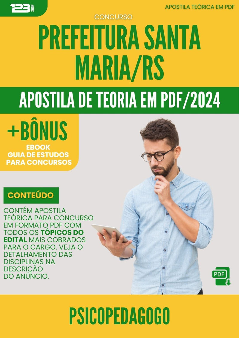 Apostila Teórica para Concurso Psicopedagogo Concurso Prefeitura Santa Maria RS 2024