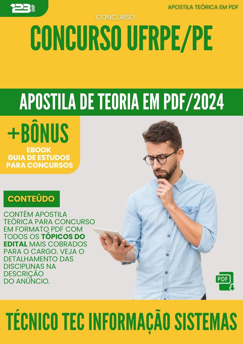 Apostila Teórica para Concurso Técnico Tecnologia da Informação Sistemas Concurso UFRPE 2024