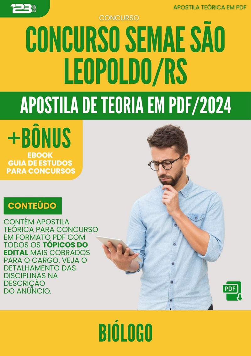 Apostila Teórica para Concurso Biólogo Concurso SEMAE São Leopoldo RS 2024