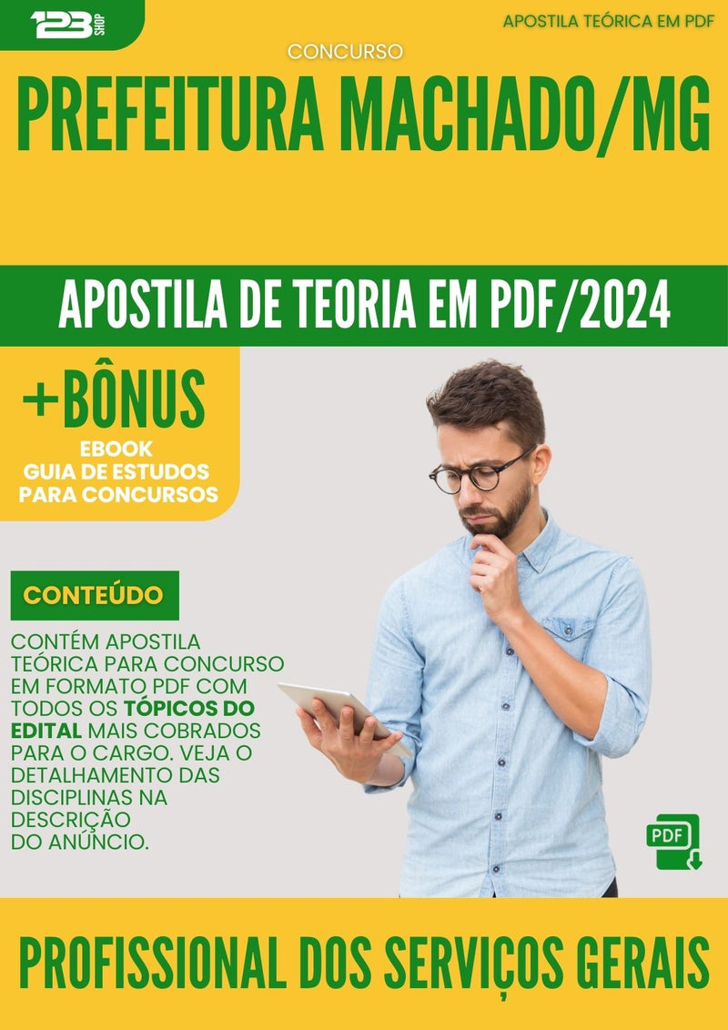Apostila Teórica para Concurso Profissional dos Serviços Gerais Prefeitura Machado MG 2024
