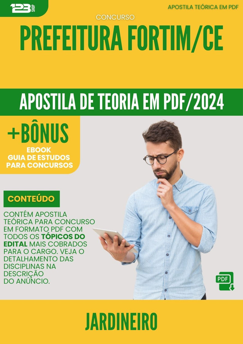 Apostila Teórica para Concurso Jardineiro Prefeitura Fortim CE 2024